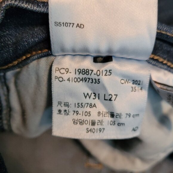 Levi's Jeans Size 31 Boyfriend Mid Rise Medium Dark Wash Stretch Denim - Picture 5 of 11